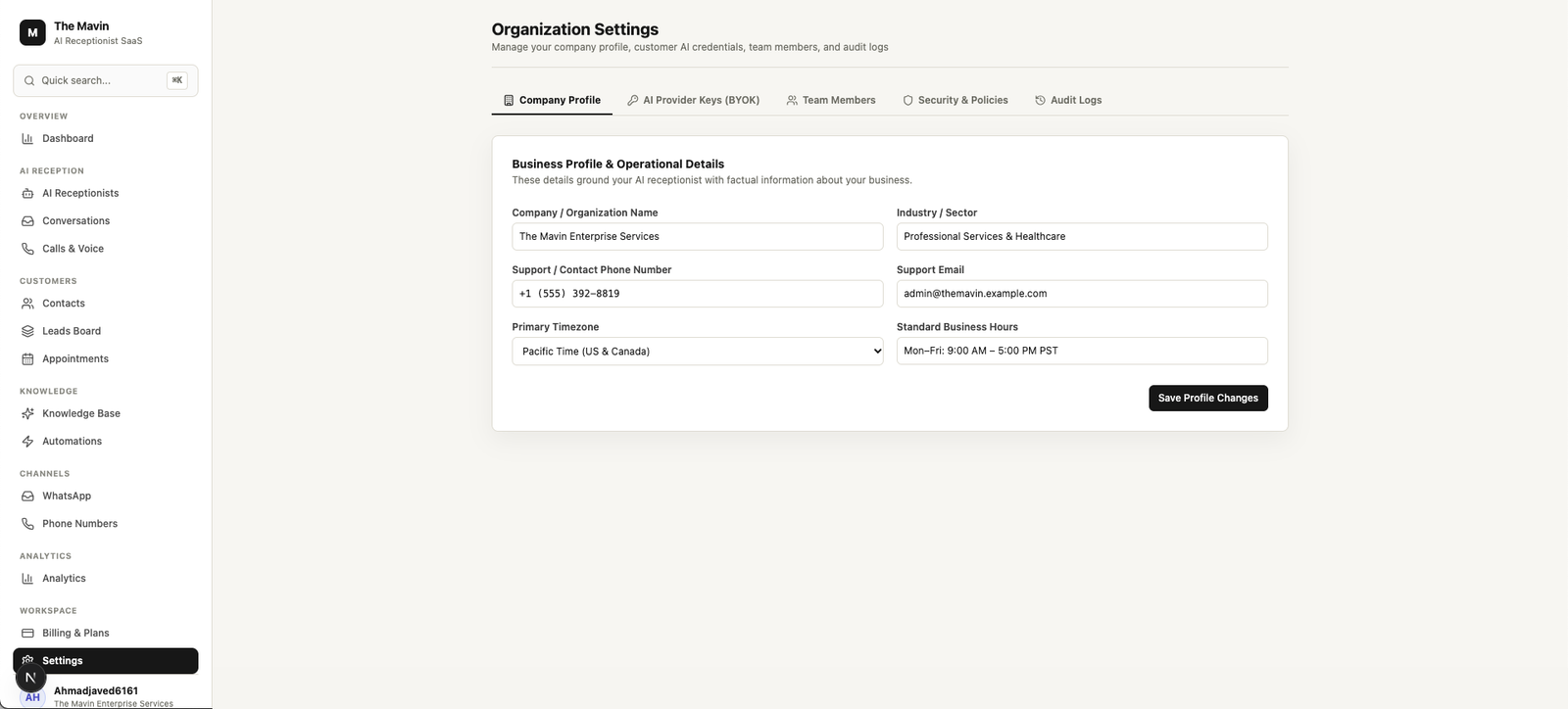 Enterprise Multi-Tenancy & Knowledge Base Configuration